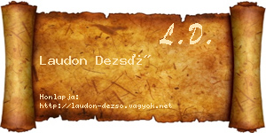 Laudon Dezső névjegykártya